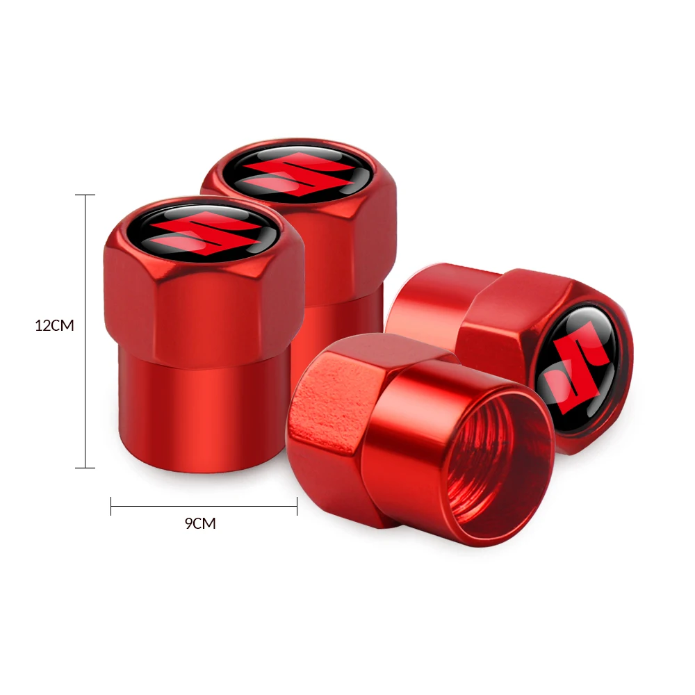 4-Piece Set Car Wheel Tire Valve Caps - Air Stem Dust Covers