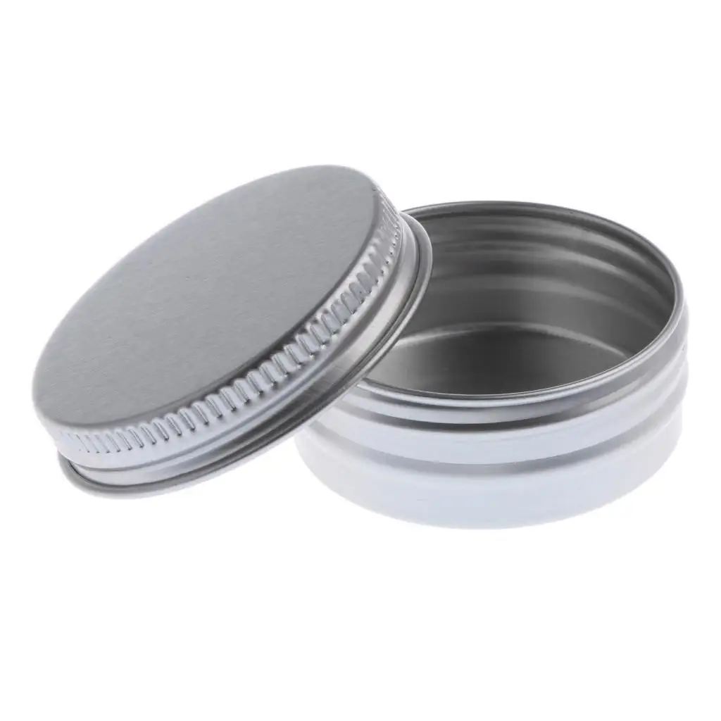 

10pcs 15g Round Lip Balm Tin Containers Bottle With Screw Thread Lid
