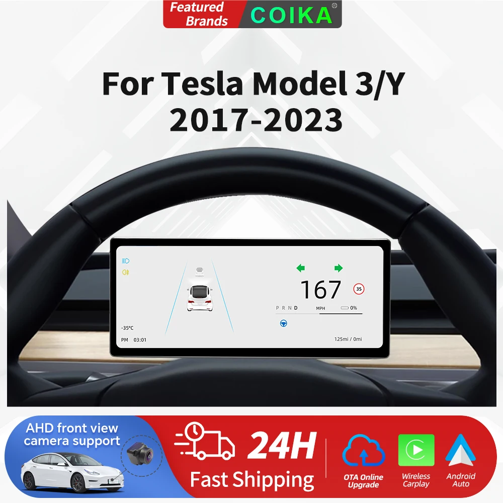 Head-Up-Display-para-Tesla-CarPlay-sem-fio-Painel-Digital-Sistema-Linux ...