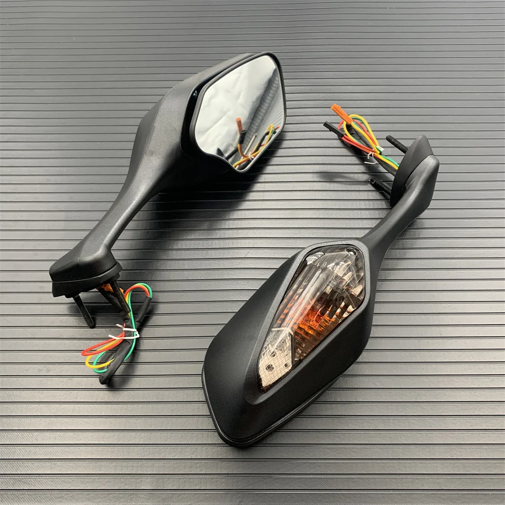 Espejos Retrovisores Negros Con LED De Intermitente Para Honda CBR1000RR 2008-2016 - Izquierdo Y Derecho