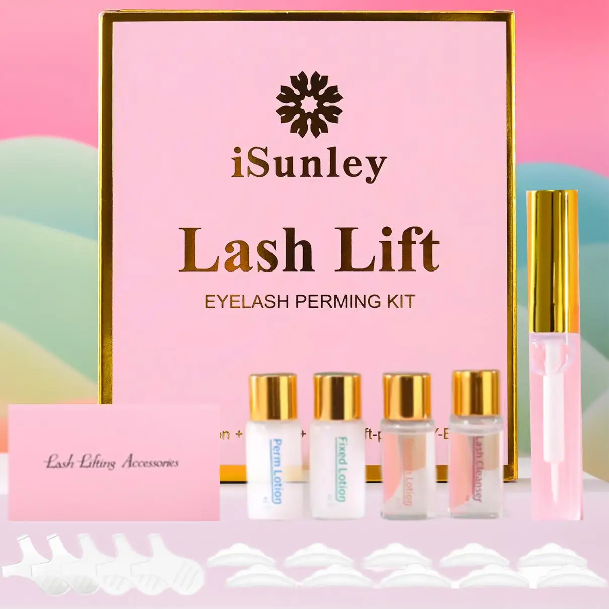 Isunley Lash Lift Kit Professionale Per Permanente Per Ciglia Set Di Liquidi Set Di Permanente Per Estensione Di Sollevamento Dell'Onda Permanente Per