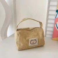 Women's Cosmetic Bags Plush Cute Summer Fashion Large Soft Comfortable Handbag With Handle - Image 3