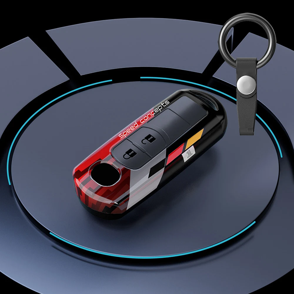 Vibrant Graffiti Car Key Case Cover - Premium Accessory
