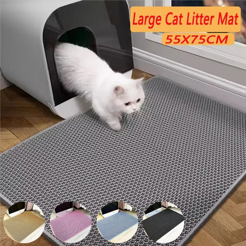 Cat Litter Mat Waterproof Double Layer Pet Litter Box Mat Pet Toilet Cat Mat  Nonslip Sand Cat Washable Mat Pet Clean Supplies - AliExpress