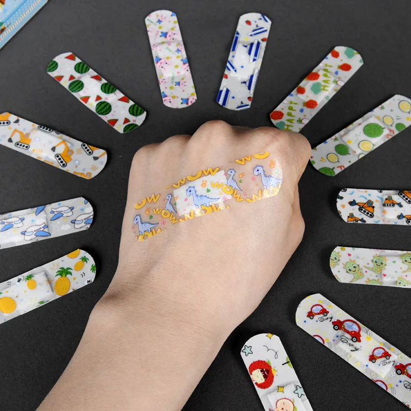 Cartoon Animal Pattern Waterproof Hemostasis Kids Band Aid Stickers Adhesive Bandage Wound Plasters Children 20-120pcs wound plaster patches,medical wound paster,medical bandages,medical bandaids