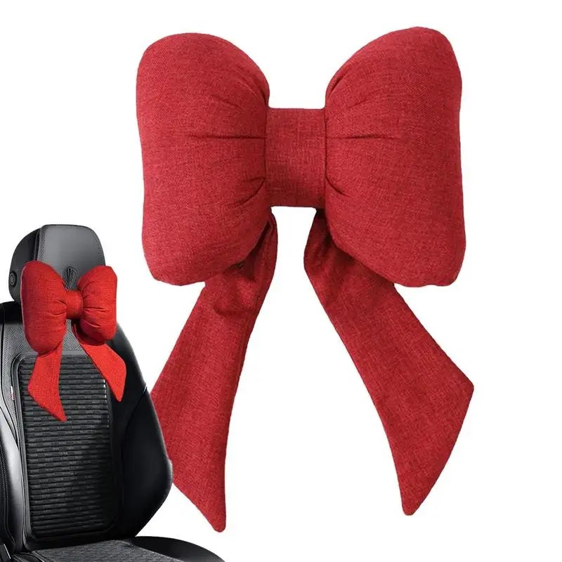 

Car Headrest Pillow Neck Protection Bow Tie Shape Pillow Car Seat Headrest Pillow Cute Head Support Cushion Car Accessories