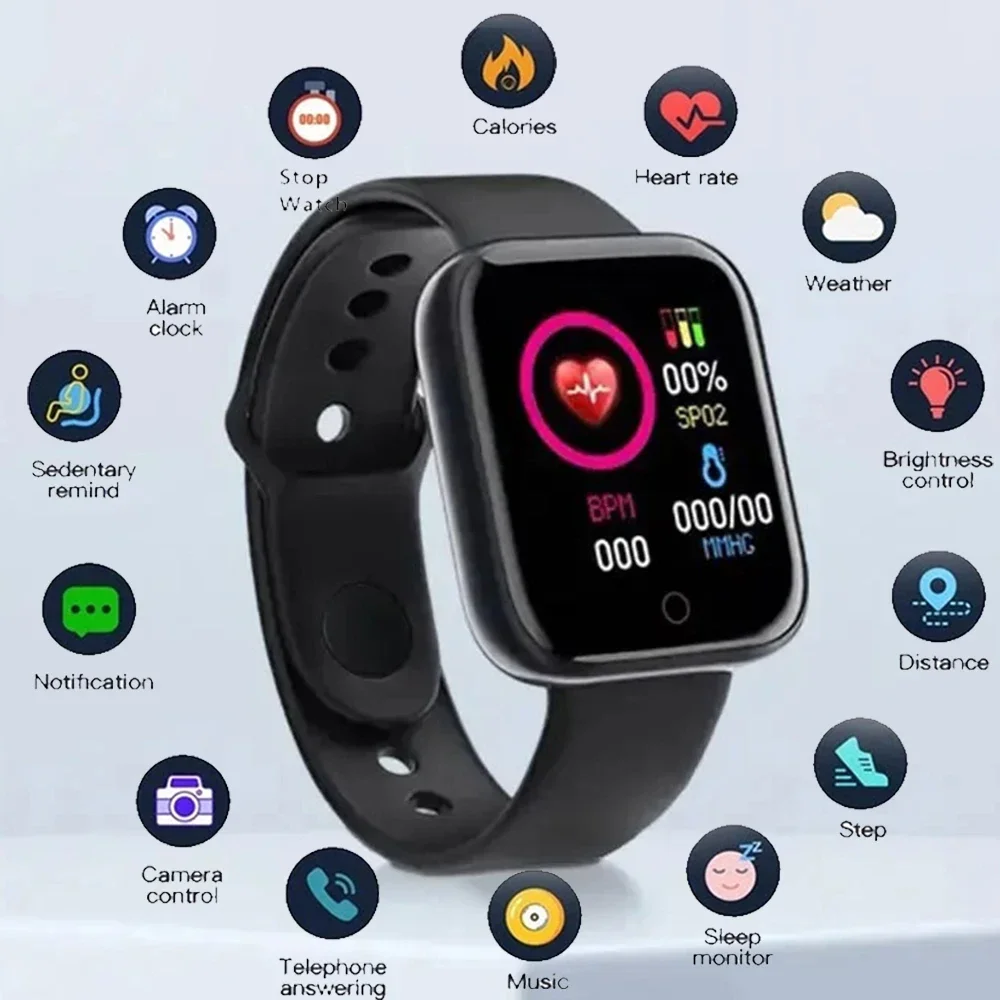 

Многофункциональные умные часы для мужчин и женщин, Bluetooth, подключенный телефон, музыка, фитнес, спортивный браслет, монитор сна Y68, умные часы для мужчин