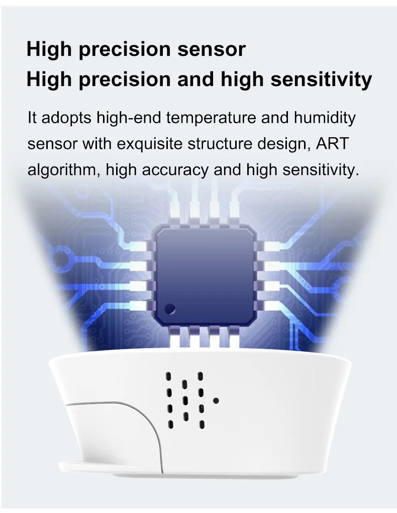 Tuya WiFi Temperature Humidity Sensor LCD Digital Display Thermometer Sensor 55d