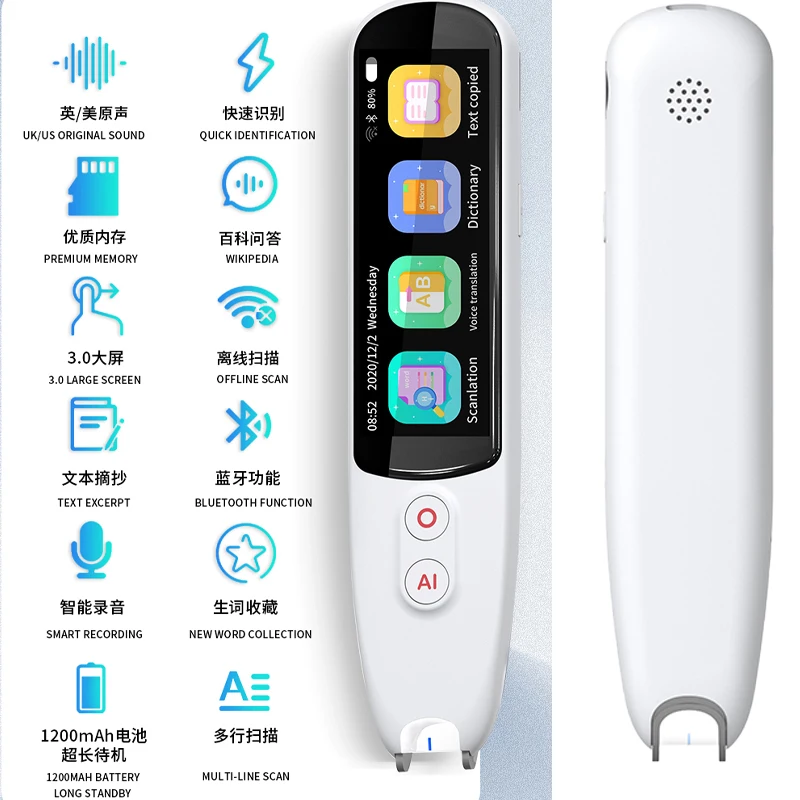 

Smart 134 Kinds Voice Scan Translator Pen Multifunction Offline Translation Real Time Language Translator Business Travel Abroad