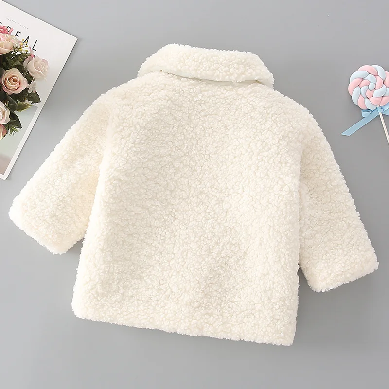 Kids Fall Winter Coats Children Padded Outerwear Boy Warm Fleece Jacket Baby Girls Lamb's Wool Jackets 2-7 Year