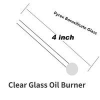 4inch/10.5CM Glass Oil Burner Pipe for Clear Thick Borosilicate Glass Experiment 10/50PCS 1