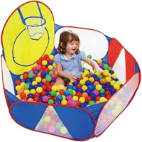 1.2M Portable Baby Ball Pool with Basket Foldable Children's Play Tent Cartoon Ball Pit Pool In/Outdoor Sports Educational Toy 1