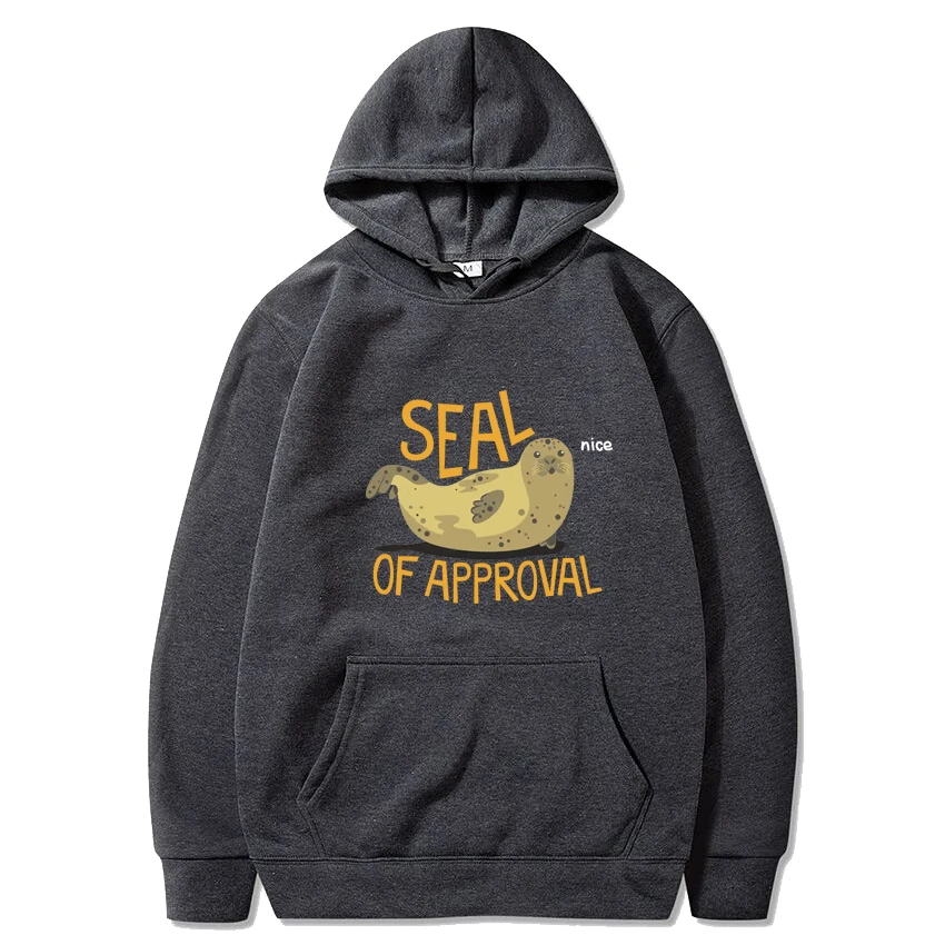 Seal of Approval Graphics hoodie Men Women Harajuku Fashion Streetwear Long Sleeve Sweatshirt High Quality 2024 Fleece Hoodies