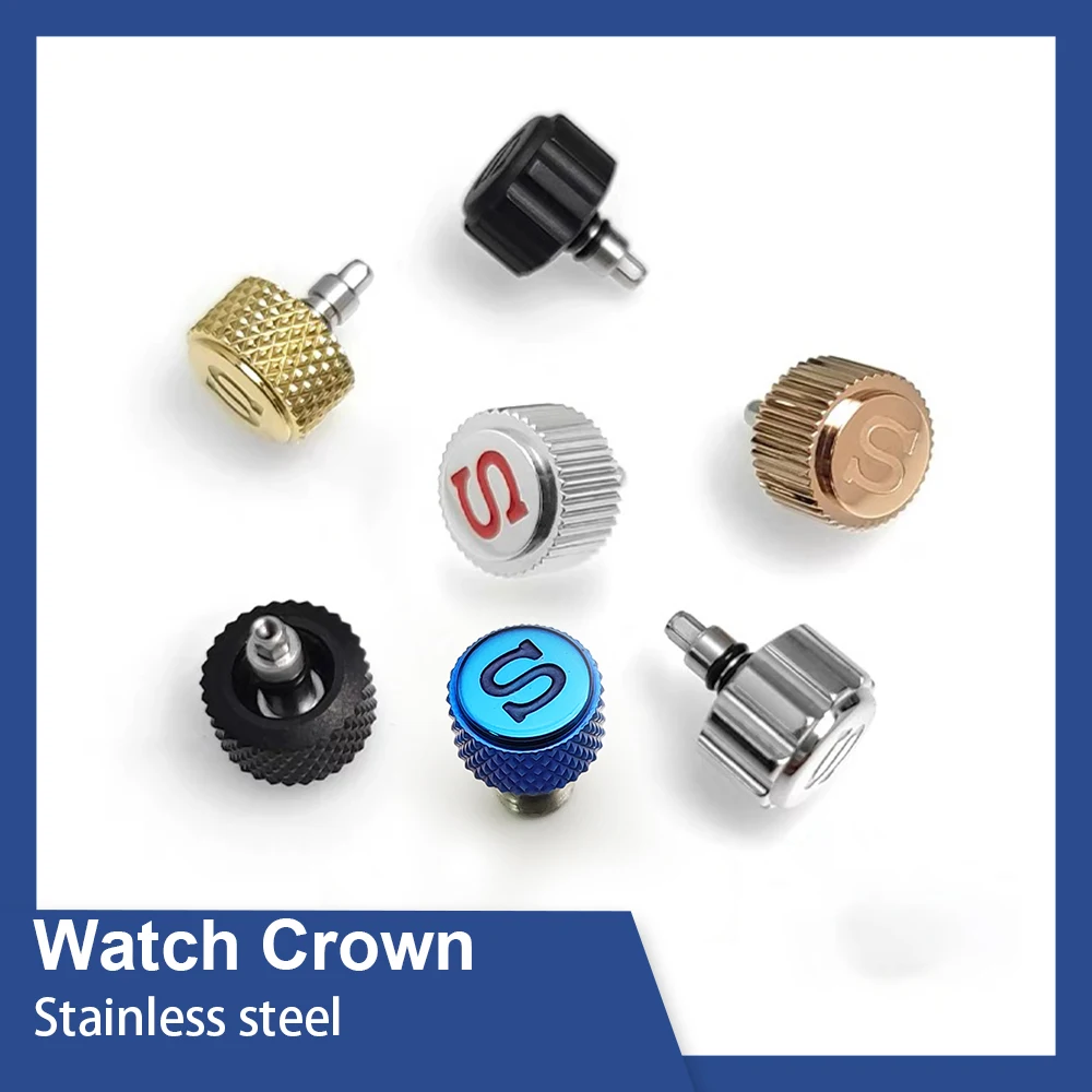 

S SKX007 Diver's Watch Crown Suitable For NH35/NH36/4R35/36/7S26 Movement Watch Modification Accessories