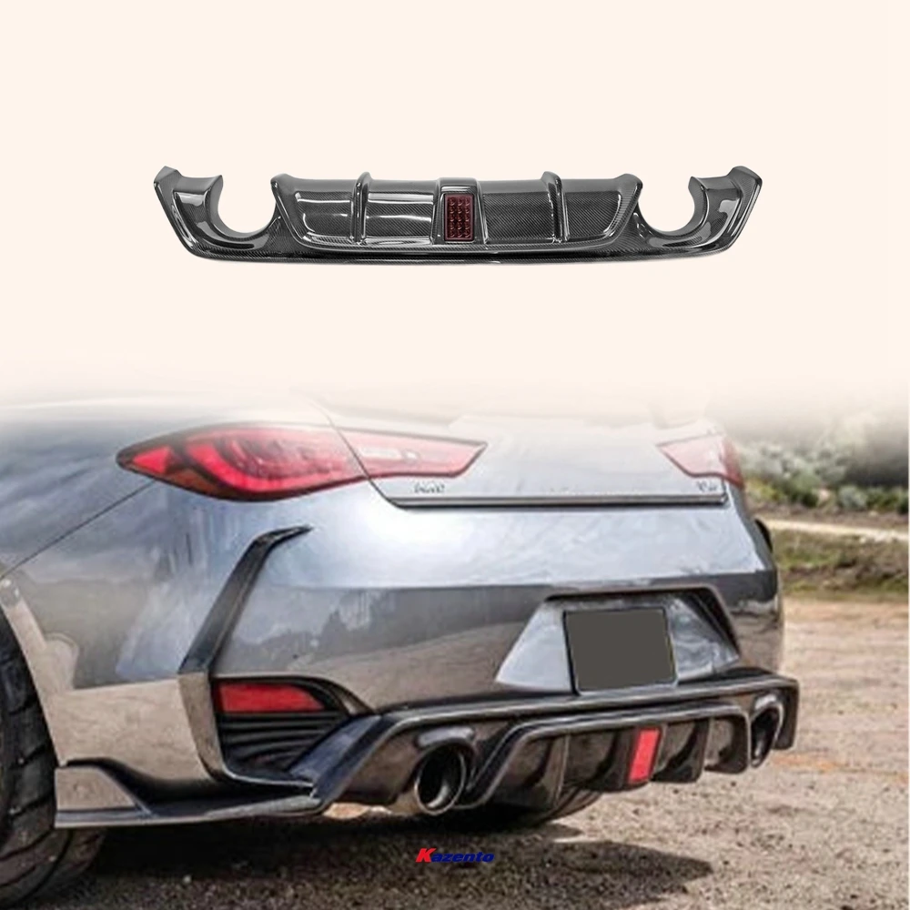 

For Infiniti Q60 CV37 17 onwards V Type Carbon Fiber Rear Bumper Lip Diffuser