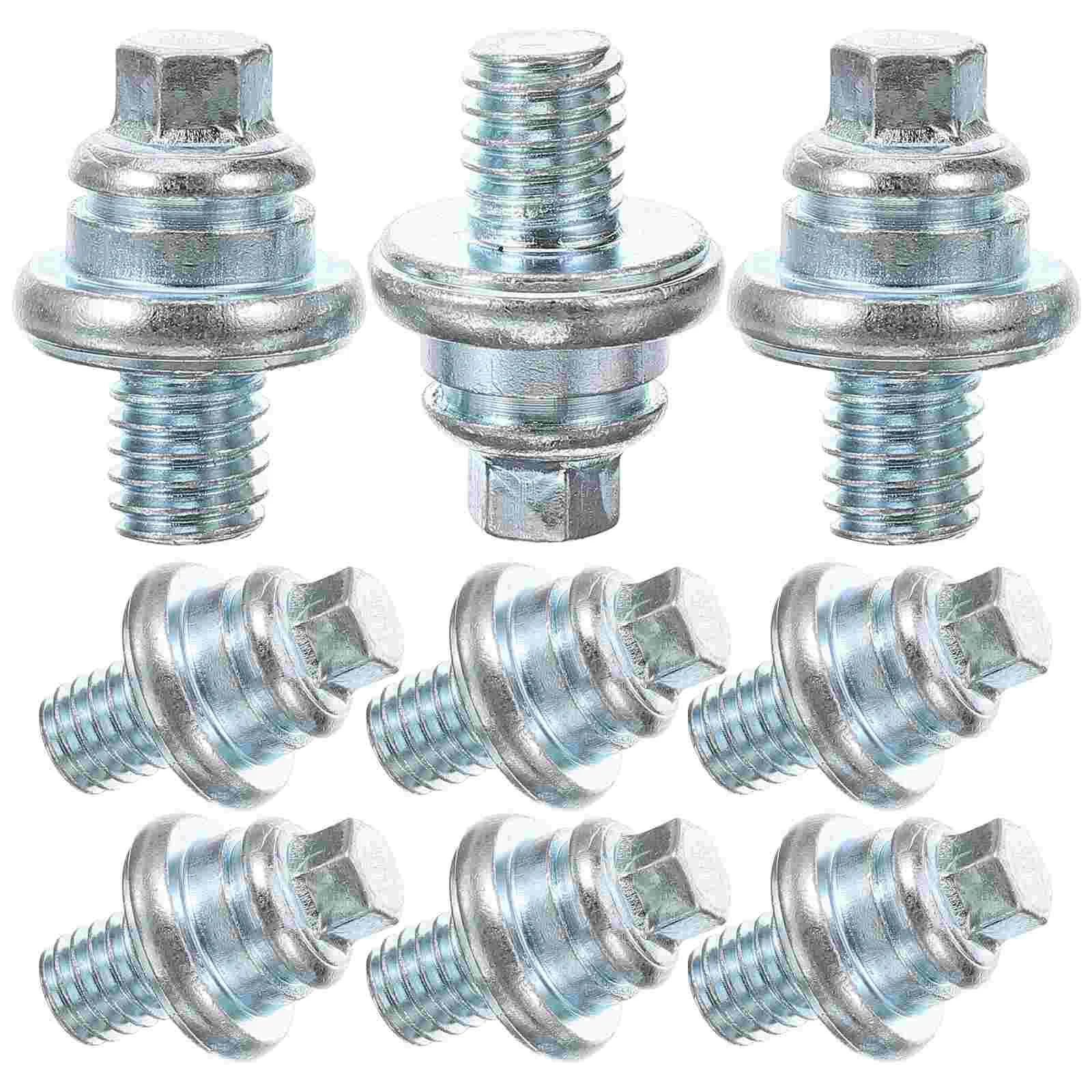 10 Pcs Galvanization Bolts Kit Hexagon Car Metal Vehicle Terminal Screws Nuts for