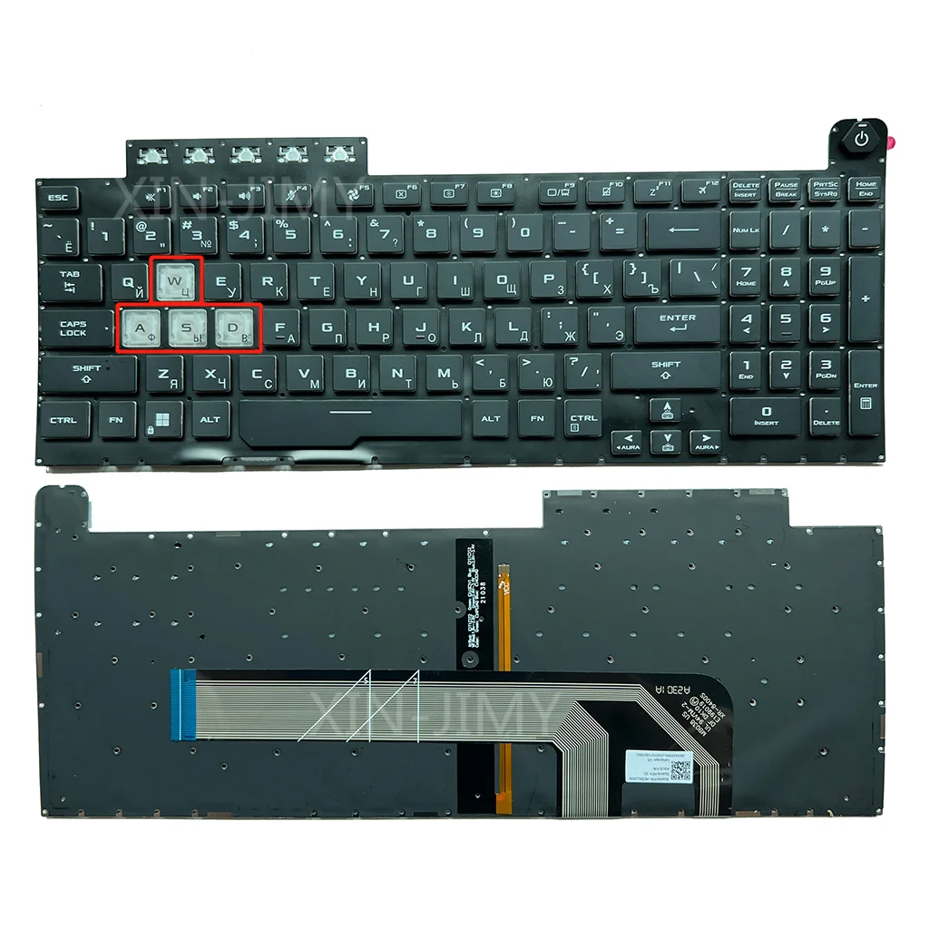 

Новая русская RGB клавиатура с подсветкой для ASUS TUF Gaming F15 FX506 FA506 FA506Q FX506H FX506LI FX506LH F17 FX706 FA706 FX706LI