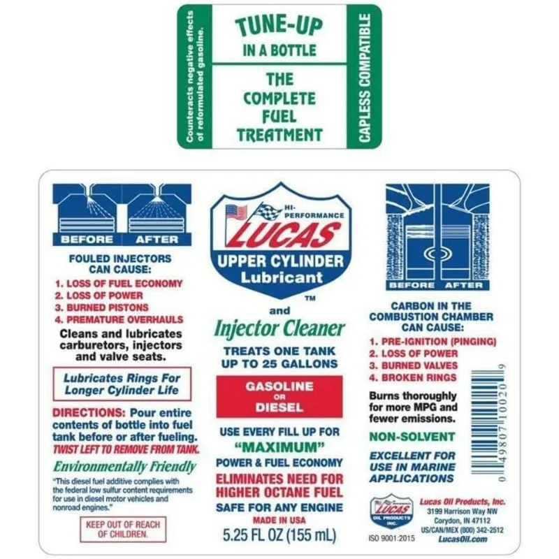 Lucas Oil 10013-PK4 Fuel Treatment 1 Gallon (Pack of 4) car fuel cleaner