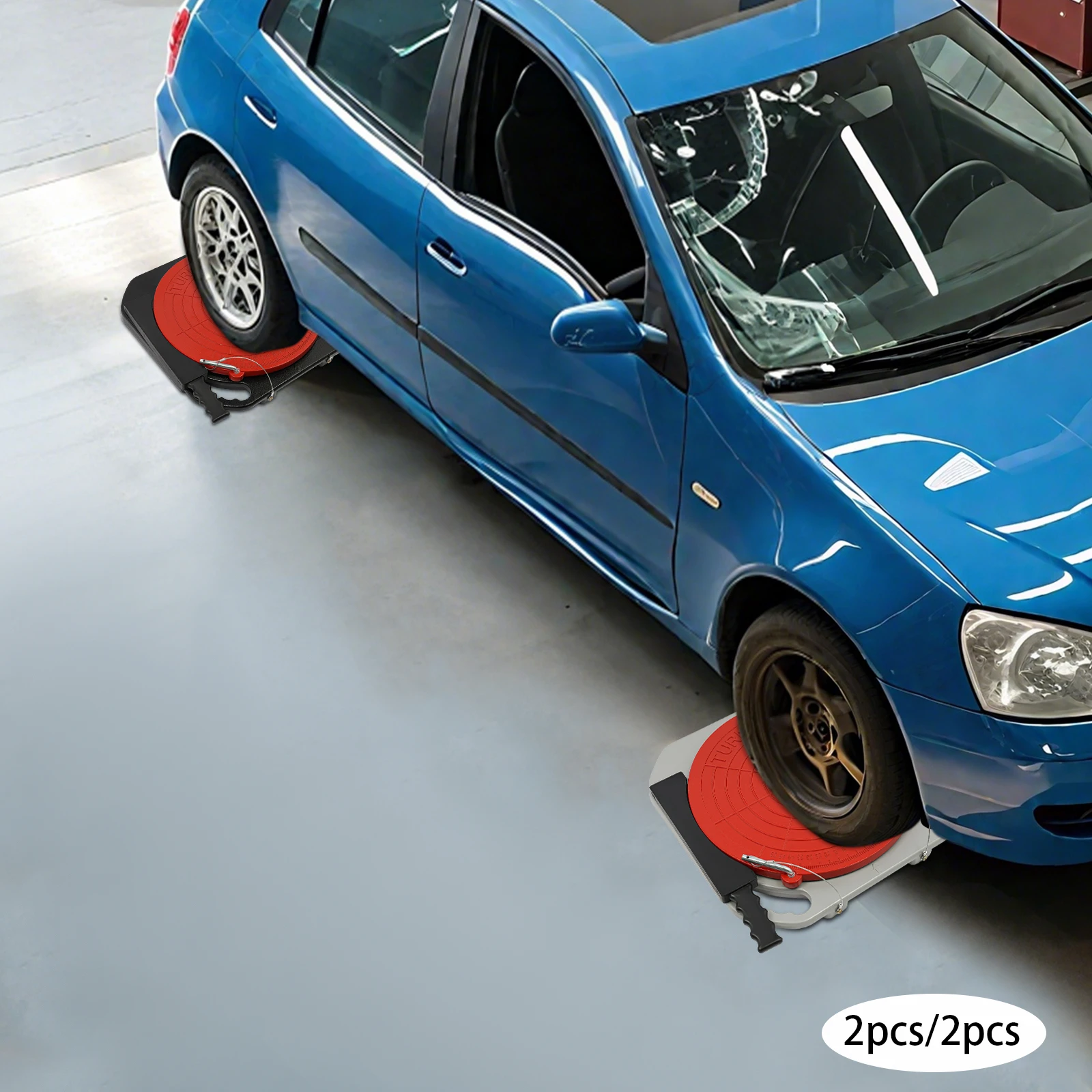Achsvermessungs-Drehplatten 2 Stück 360° ° Drehbarer 3T-Kapazitäts-Werkzeughalter aus Aluminiumlegierung für Auto, SUV, LKW und Garage – Detail 2