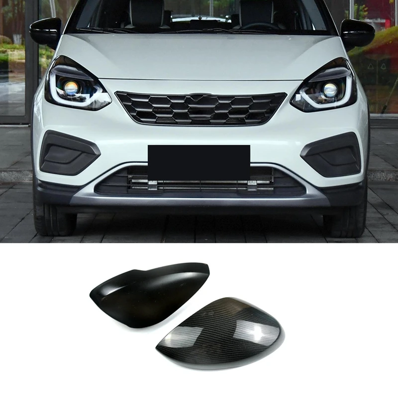 

Car Real Carbon Fiber Side Rear View Mirror Cover Trim Side Wing Mirror Caps For Honda Fit 2021-2023
