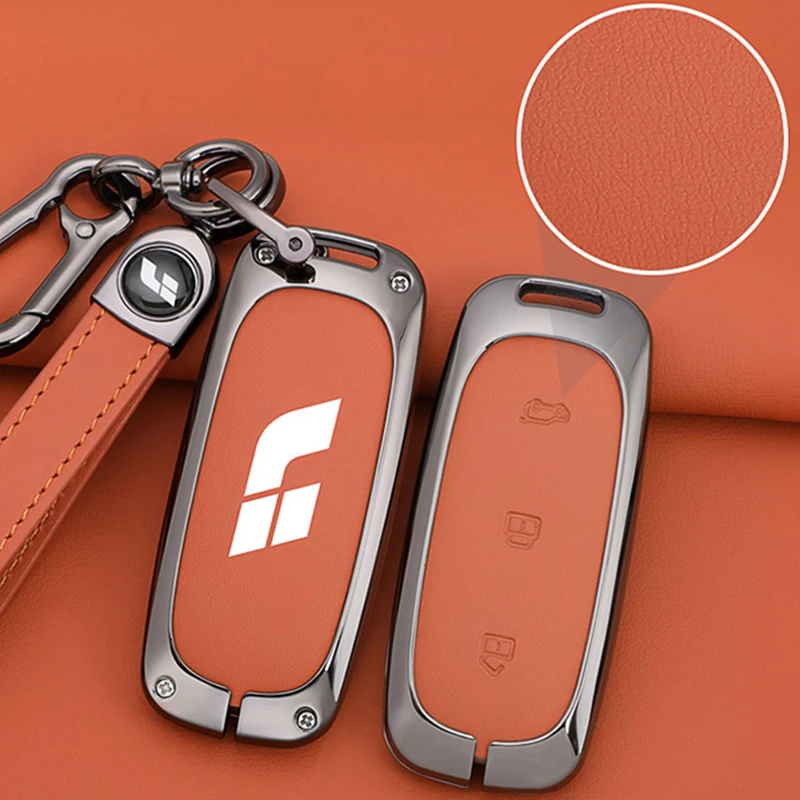 

Car Key Cover Shell Keychain Metal Protection Case For Leading Ideal Li Xiang Auto L7 L8 L9 2022 2023 Decoration Accessories