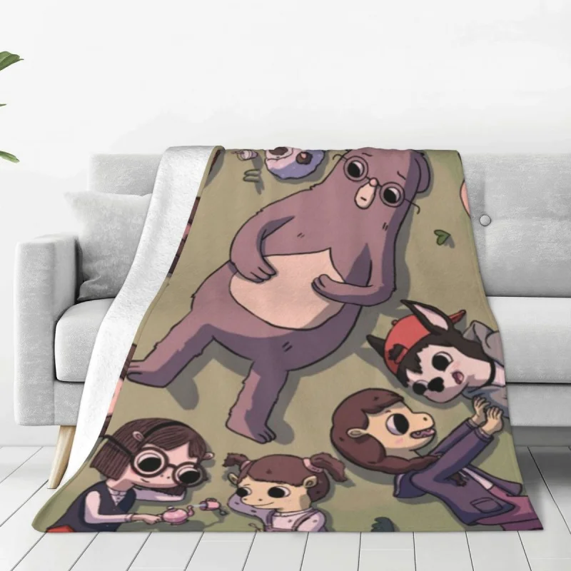 

Summer Camp Island Blanket Hedgehog anime cartoon Flannel Awesome Soft Throw Blankets for Home Restaurant All Season