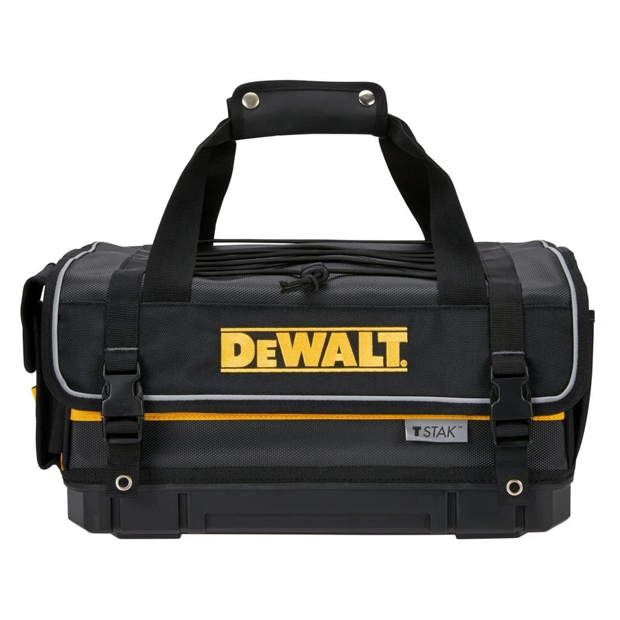 DEWALT Rigid Covered Tool Bag Covered Storage Handy Portable Hard Bottom Electricians Repairman Tools Tote Bag DWST83540-1 6