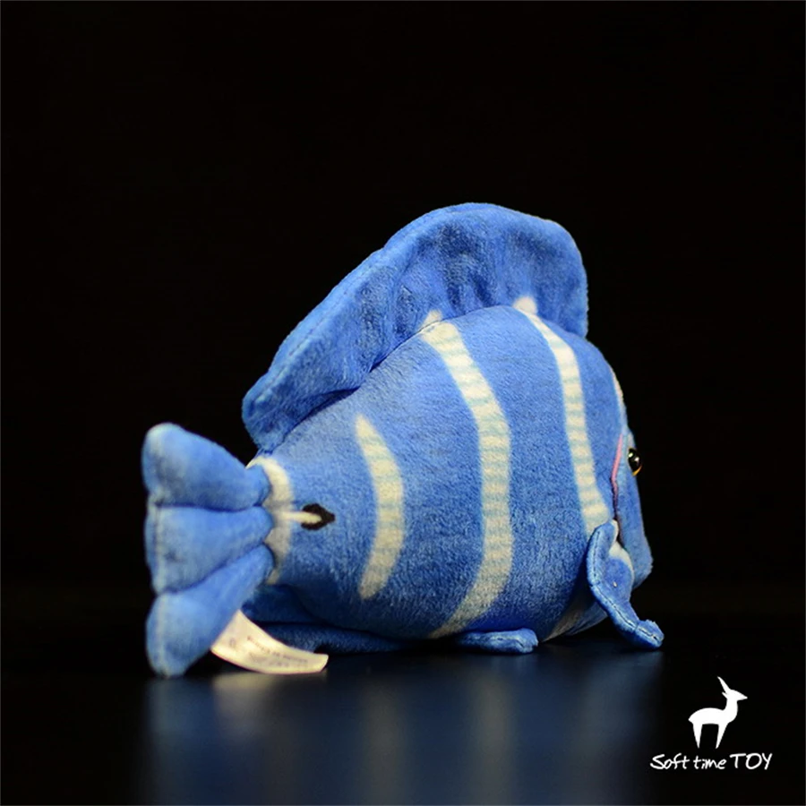 Blue Tang Surgeonfish High Fidelity Anime Cute Plushie Lancet Fish Plush Toys Lifelike Animals Simulation Stuffed Doll Kawai Toy 4