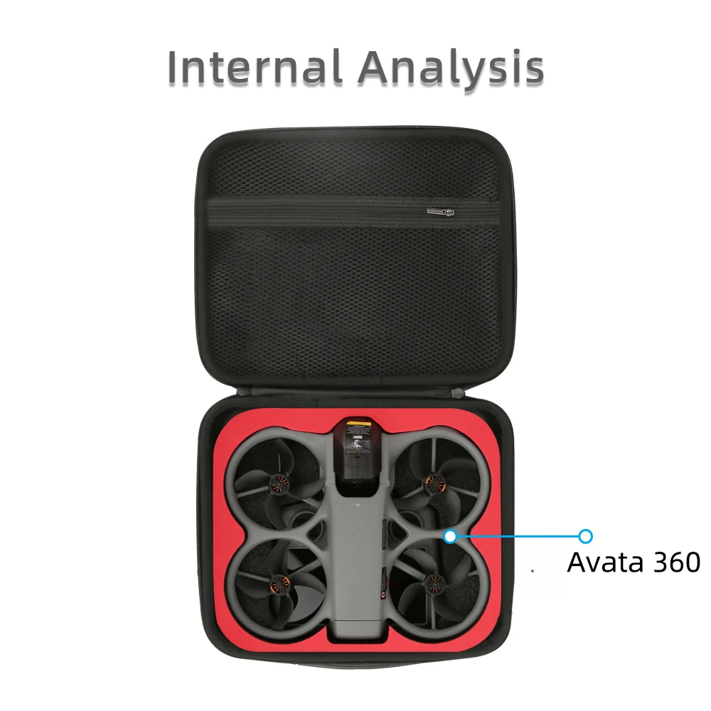 DJI Avata 360 호환 PU 휴대용 케이스, 드론 보호, 컴팩트한 보관 및 간편한 운반용