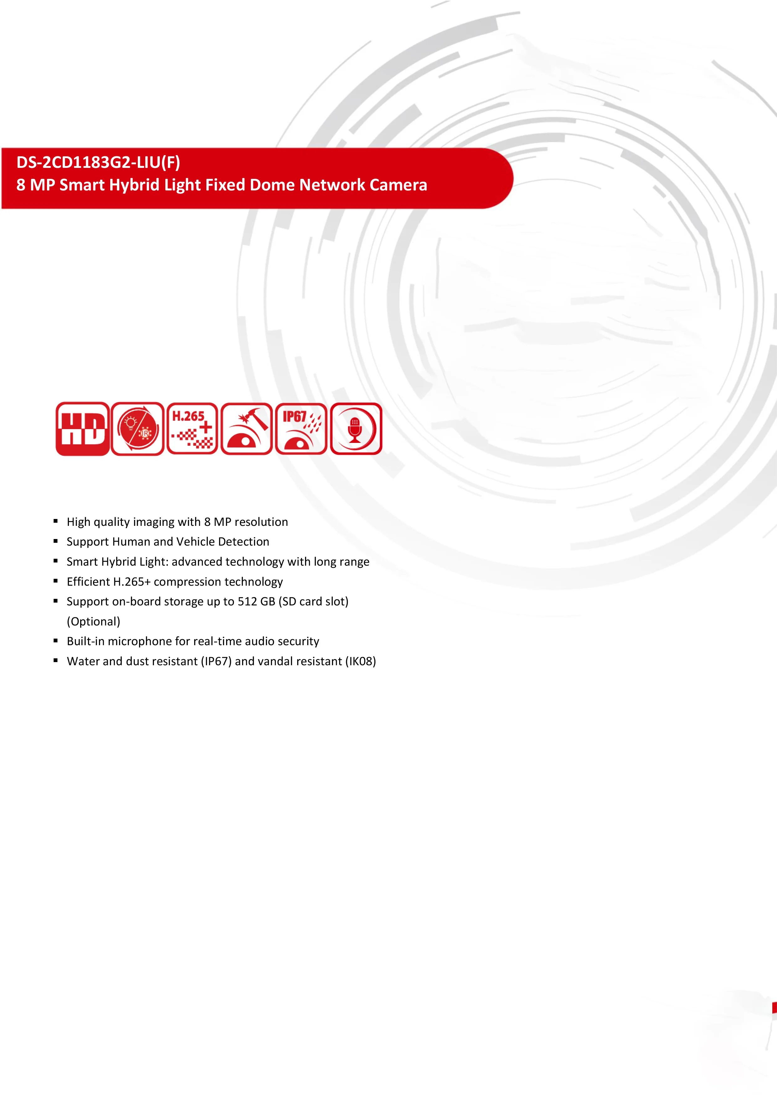 Kamera s kupolom montirana na strop