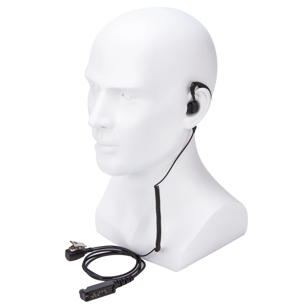 PTT Earpiece Headset for SEPURA STP8000 STP8030 STP8035 STP8038 STP8040 STP8080 Walkie Talkie Two Way Radio Earphone Mic Black