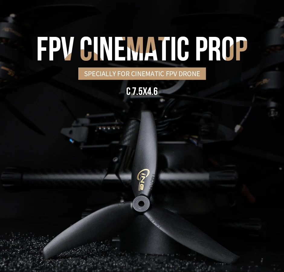 T-MOTOR C7.5x4.6 Prop - 1Pairs/bag Professional Cinematic FPV Propeller for Cinematic FPV drone 7