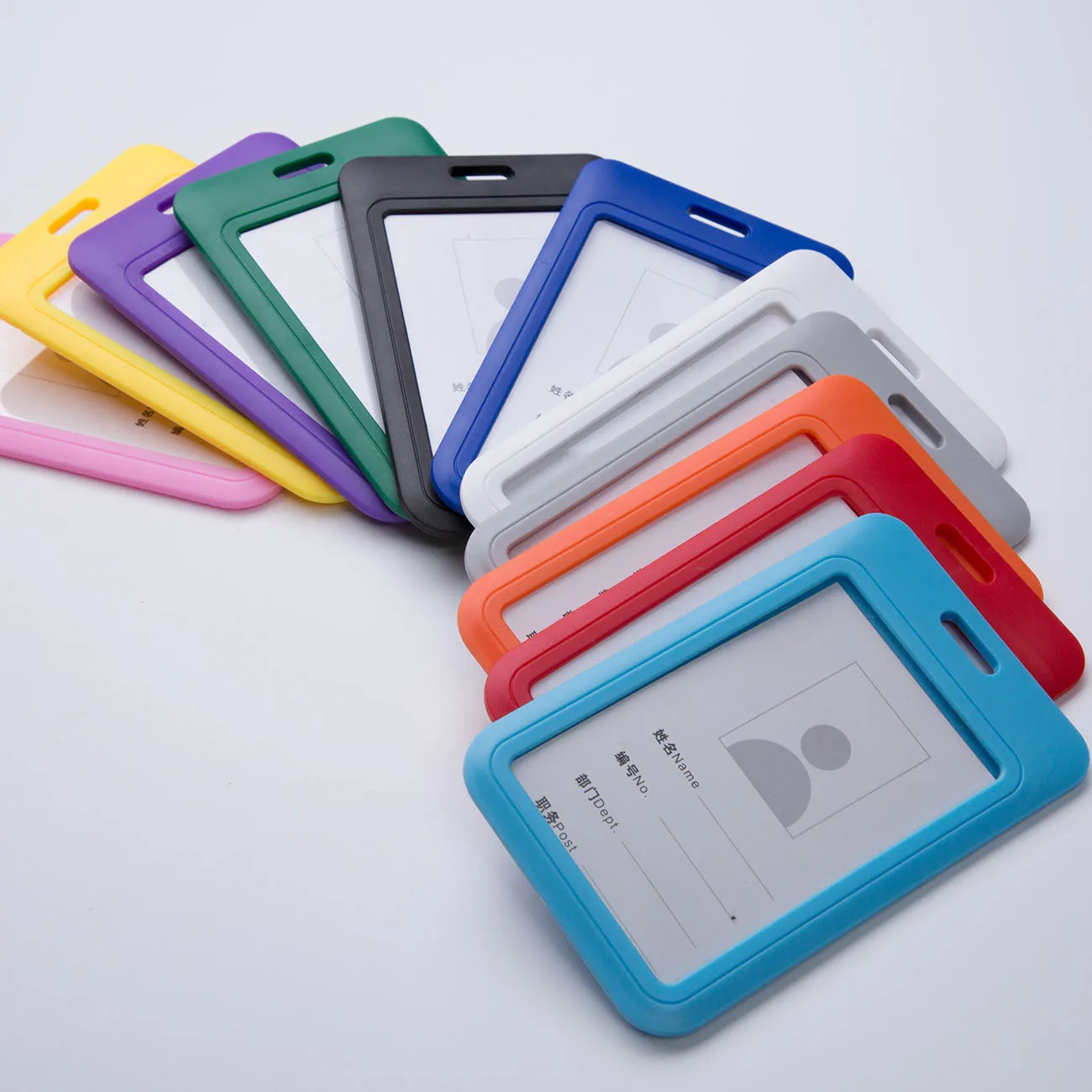 Cool Vertical Two-Sided Rigid Credit Card Size Badge Holder Lanyard Launch Event Exhibition Staff Credentials Tag ID Card Holder