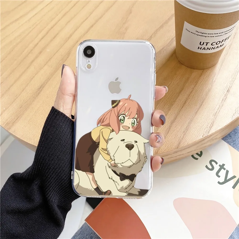 thumbnail image 1 of Funda de teléfono Anime Spy X Family Anya para Iphone 15 11 13 14 Pro Max 7 8 Plus Xr Xs Max Se2020 12mini cubierta transparente, 1 of 4