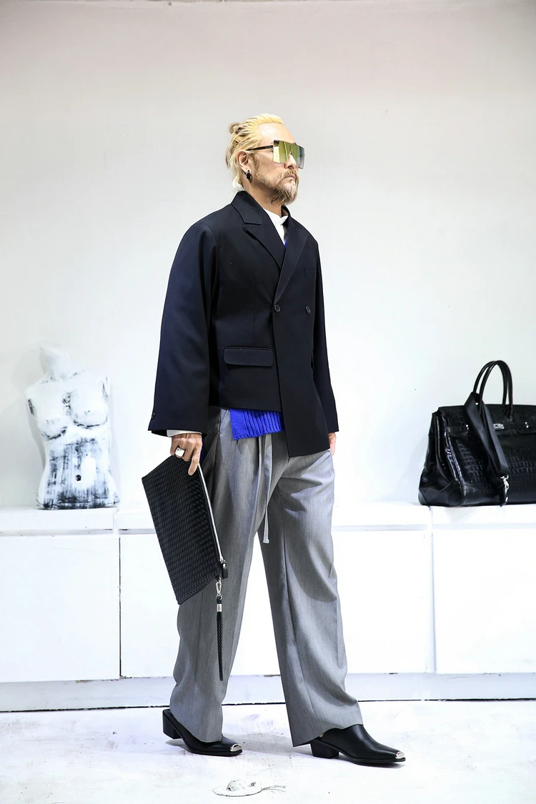 Big fashion brand men's new solid color belt straight tube trend casual pants popular loose suit pants