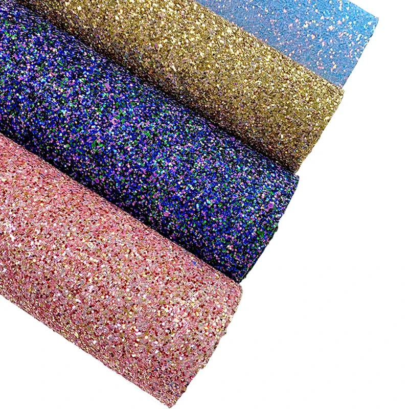 Shiny Colorful Chunky Glitter Faux Artificial Leather Fabric Sheet for  Making Hair Bow/Wallpaper/Decorative/Craft|Synthetic Leather| - AliExpress