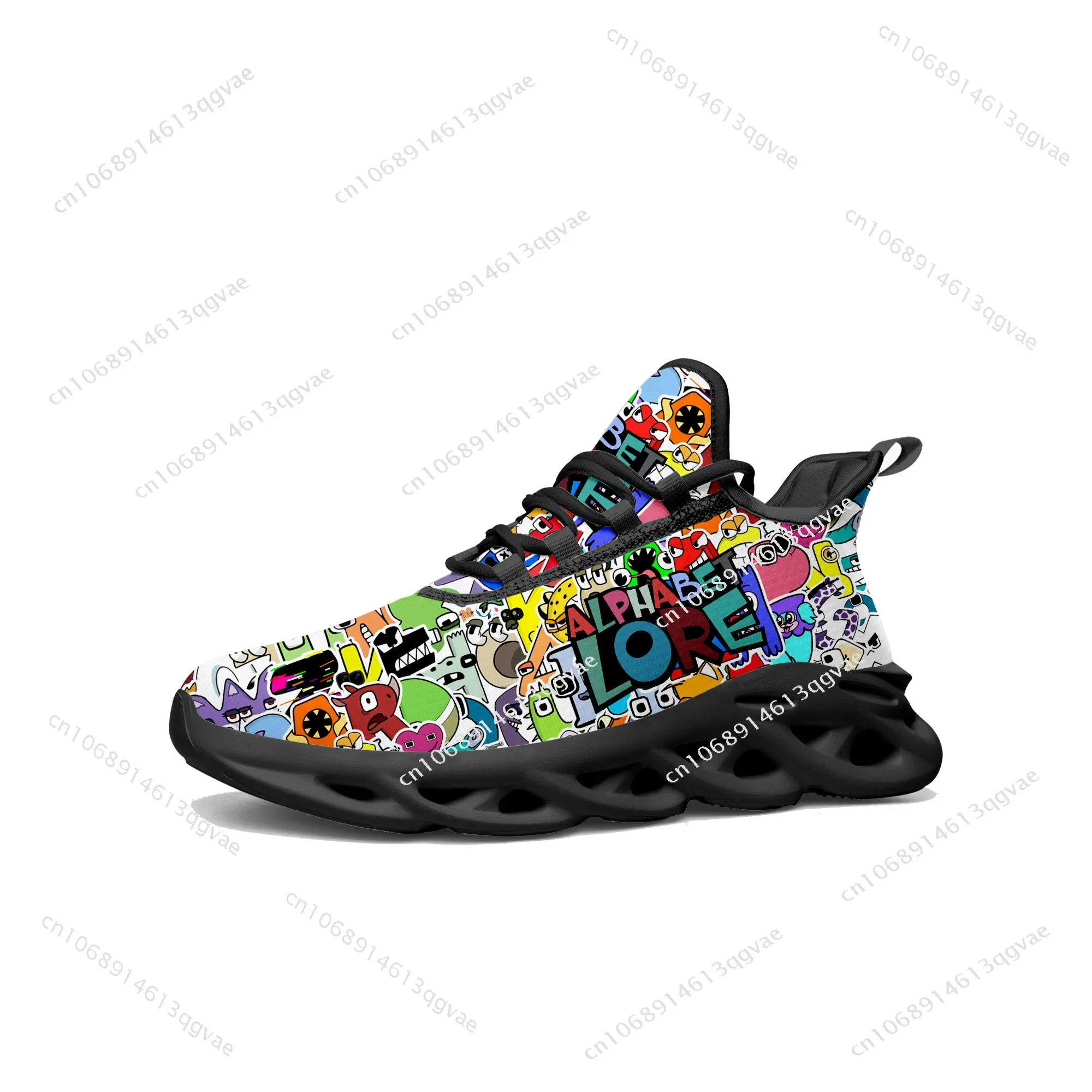 Alphabet Lore Flats Sneakers Mens Womens Sports Running Shoes High Quality DIY Sneaker Lace Up Mesh Footwear Tailor-made Shoe