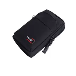 Durable Nylon Outdoor Waist Pouch (Double Black)