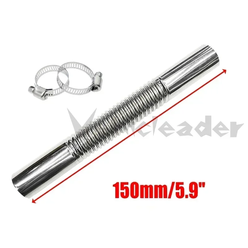 Diesel Heater Exhaust Pipe 15cm/20cm with 2 Clamps for Car Auto Air Parking Heater