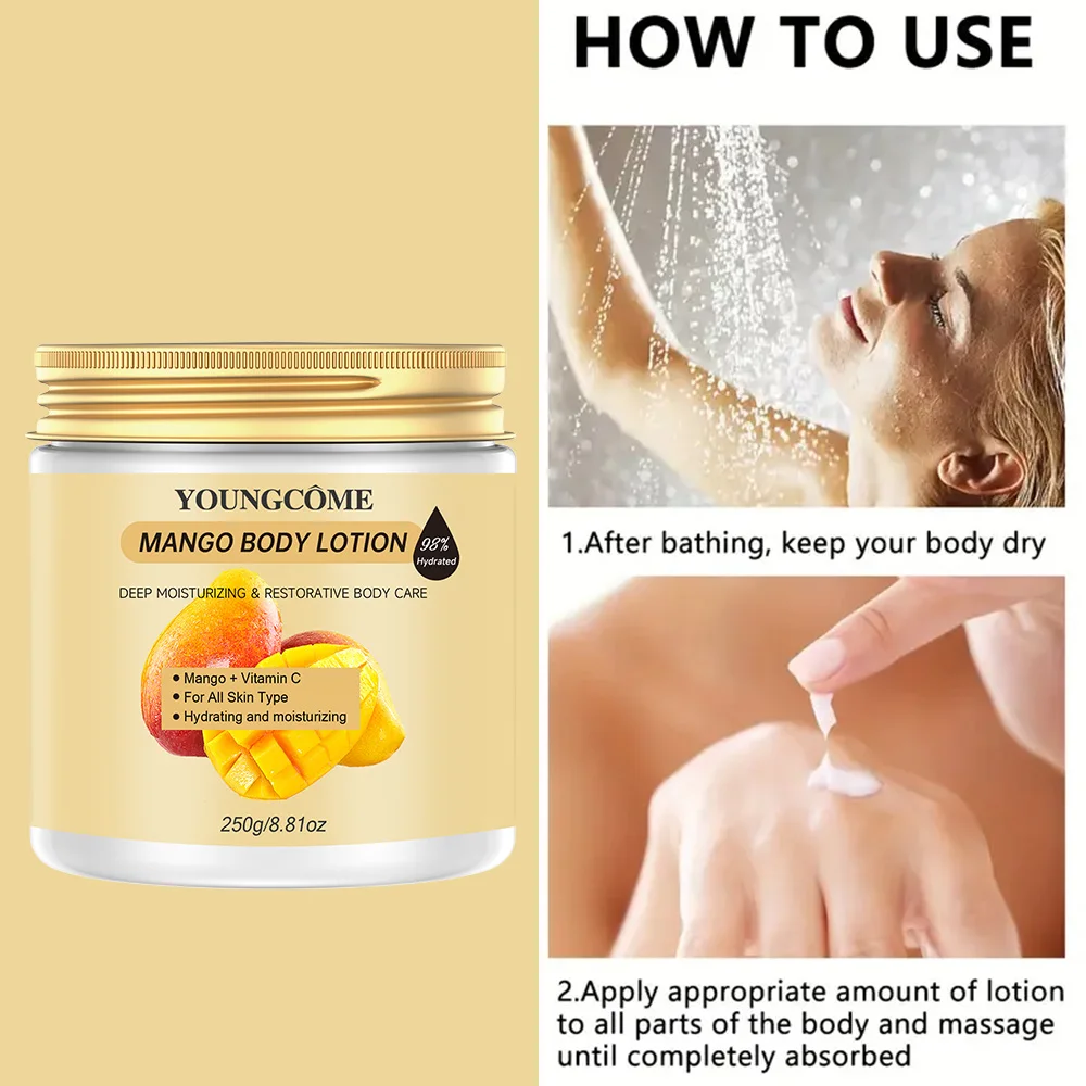 Mango Body Butter - Deeply Nourishing  Moisturizing Hand  Body Lotion for Dry to Very Dry Skin，Long-Lasting Hydration for Soft 6