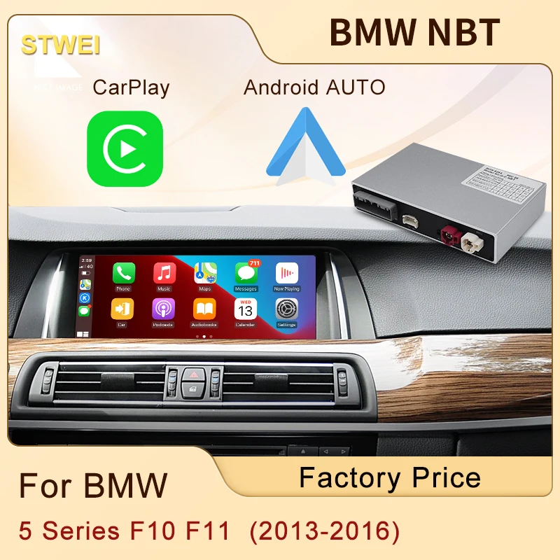 

STWEI Wireless Apple CarPlay Box For BMW NBT 5 Series F10 F11 2013-2016 Android Auto Car Radio Player Mirror Front Rear Camera