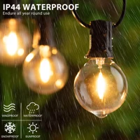 G40 ในร่มกลางแจ้ง String Light E12 ซ็อกเก็ต EU ปลั๊ก 220V เชื่อมต่อหรี่แสงได้ Vintage Fairy Light สําหรับ Backyard Patio Decor 3