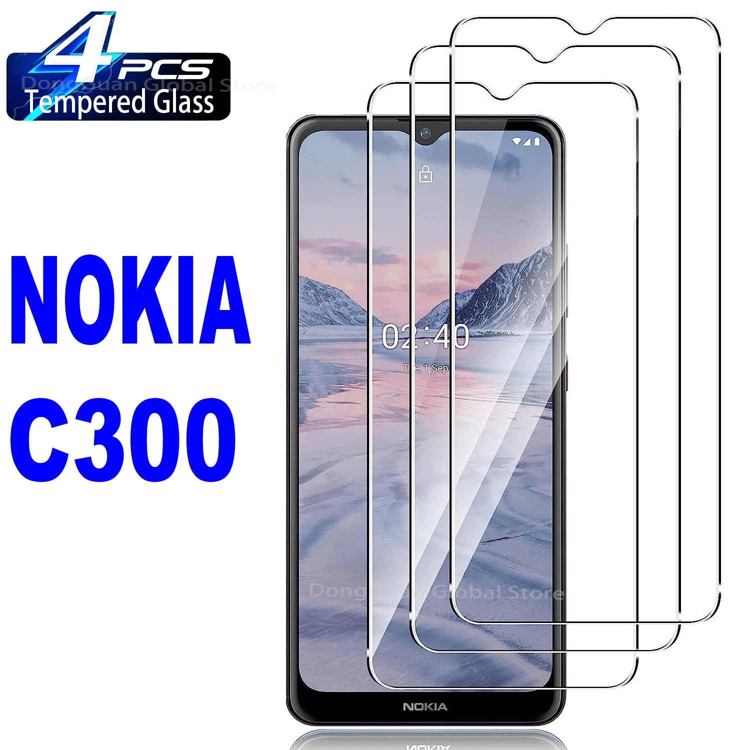 

2/4Pcs Tempered Glass For Nokia C300 Screen Protector Glass Film