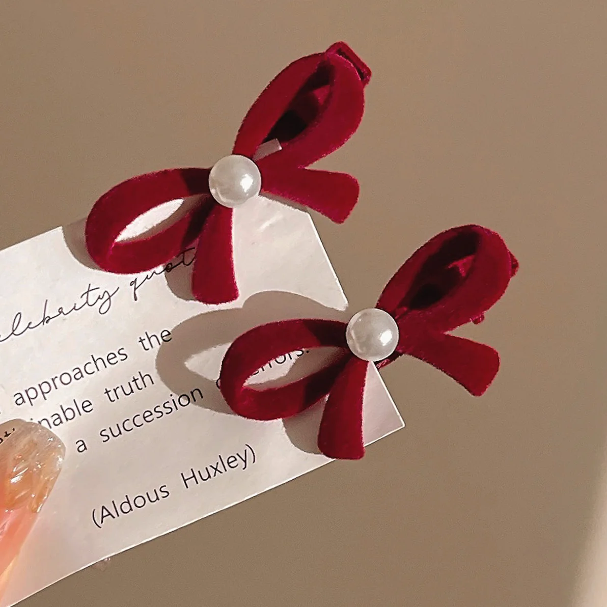 2pcs./set Red Hair Clip For Women Korean Side Clip Sweet Bangs Clip Girls Simple Fashion Hairpin Valentine's Day Gift Headwear