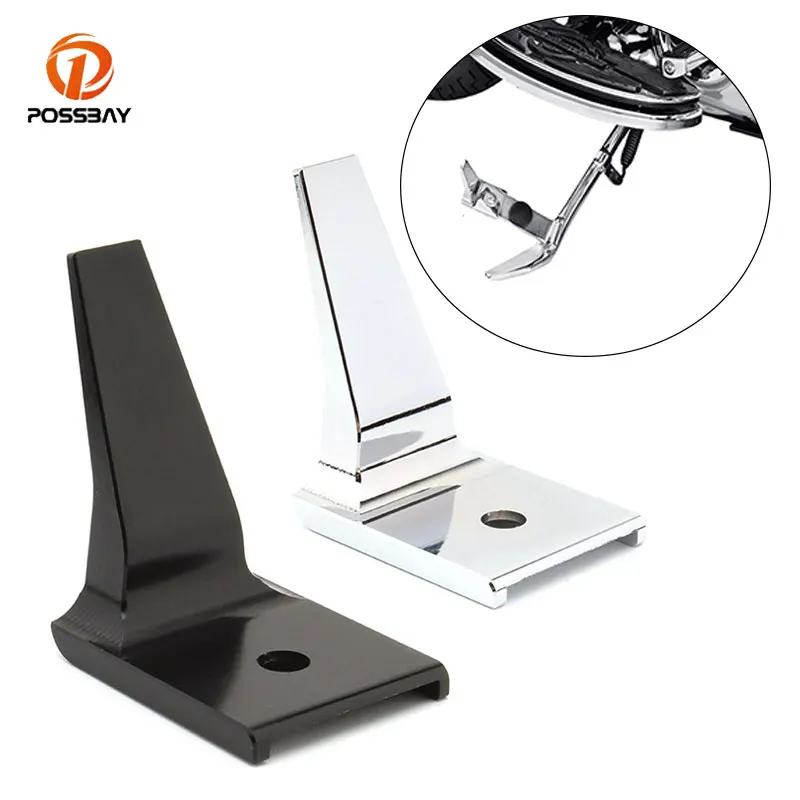 Motorcyle Stand Extension Kit Chrome Kickstands Foot Pedal Stand For