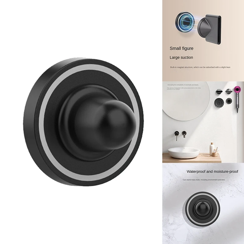 For Dyson Hair Dryer Bracket Storage Rack Bathroom Storing Hair Dryer Holder Wall Mounted No Punch Heat-Resistant 4