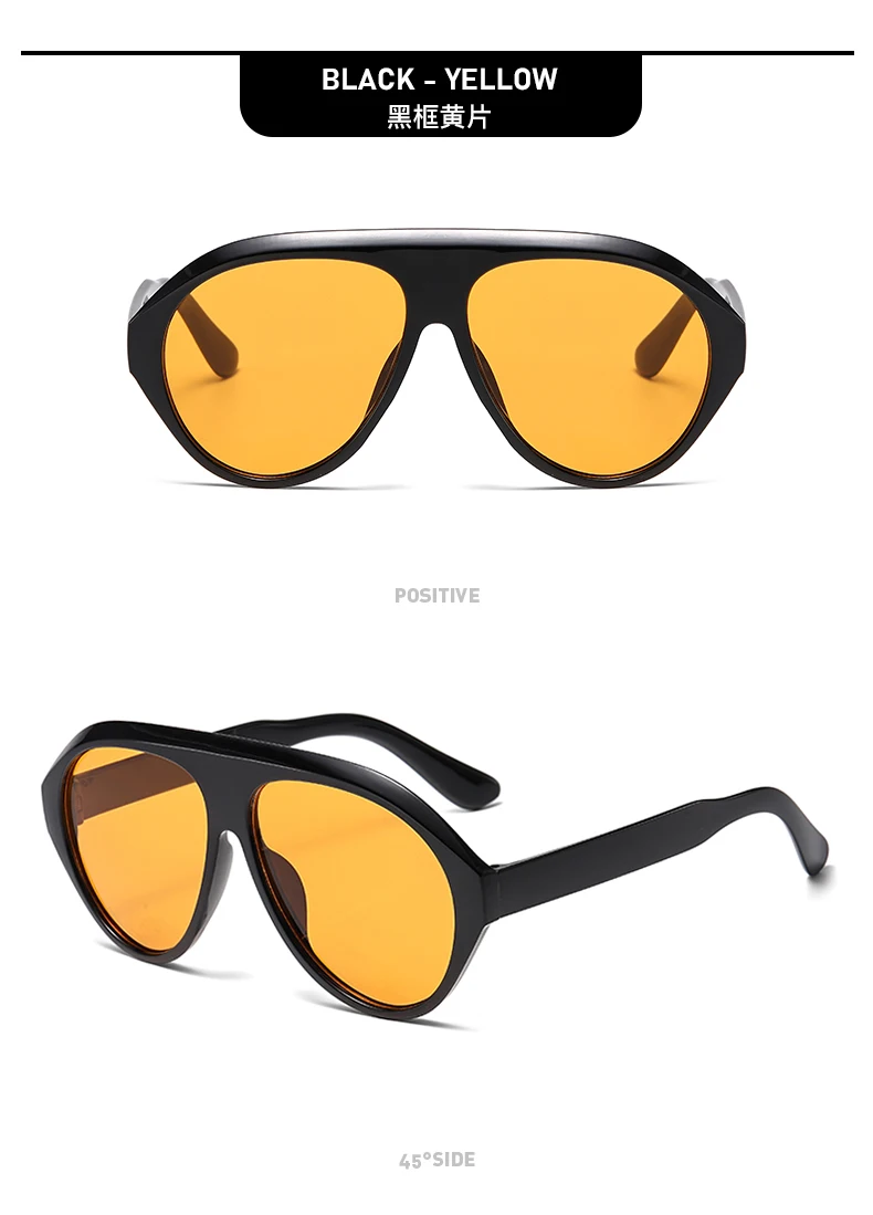 Modische Piloten-Sonnenbrille mit großem Rahmen, Sonnenschutz und Retro-UV-Schutzbrille 3084 – Detail 17