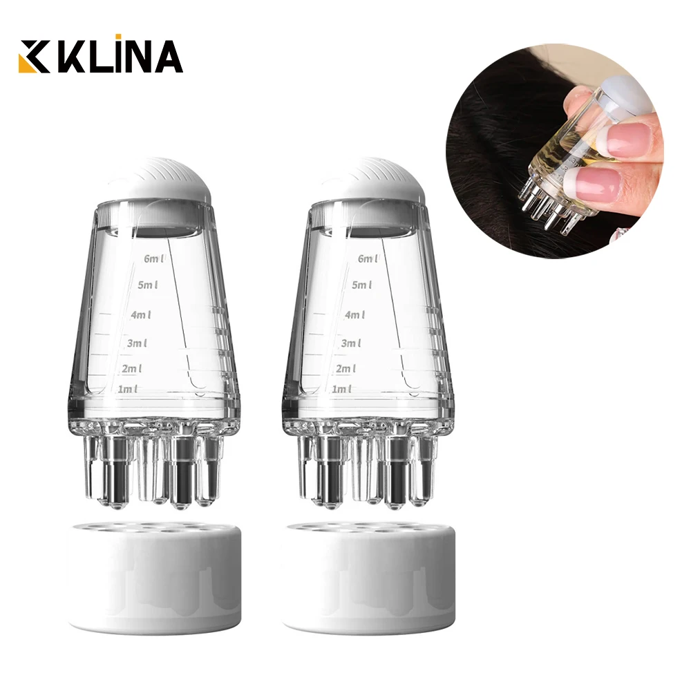 6ml Scalp Applicator Dispensing Bottles Ball Massage Comb Hair Care Tools And Soothing Medicine Applicator Essential Oil Liquid