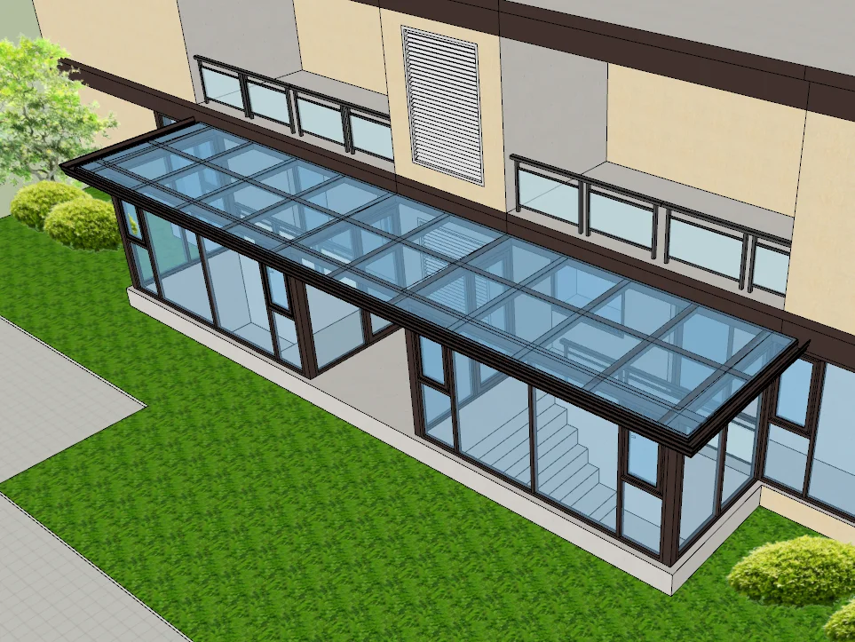 Sunshine Room Exquisitealuminum Glass House Winter House Sunroom for Swimming Pool, Garden, Villa Aluminum Sun