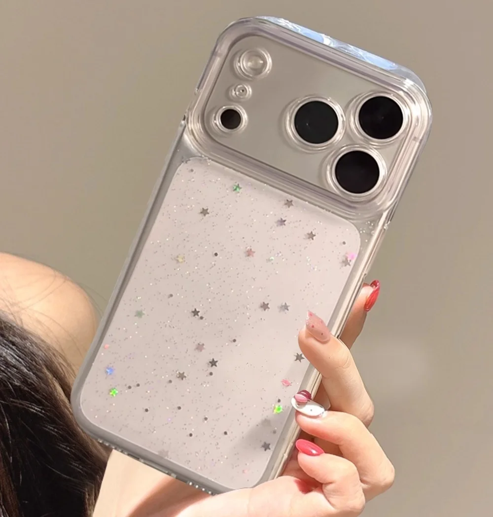 Luxury Bling Star Sequins Glitter Clear Powder Sparkle Phone Case